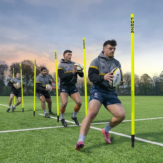 NWS Forza Spring Loaded Agility Poles | Improve Endurance, Speed & Footwork - Available in Packs of 8 or 16