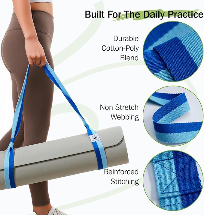 Slim Panda Yoga Mat Straps for Carrying, Adjustable Yoga Mat Carrier Sling Fits All Mats(Mat Not Included)