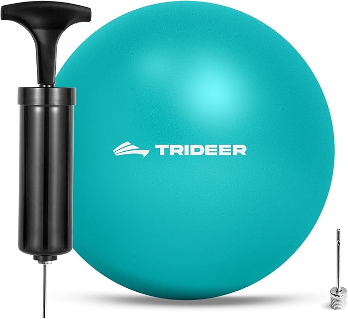 Trideer Pilates Ball - 7-8 inch with Pump, Small Core Ball for Yoga, Barre, Physical Therapy