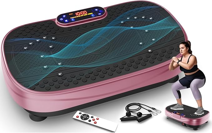 Vibration Plate Exercise Machine,Vibrating Plate for Lymphatic Drainage,Shake Plate for Weight Loss,Full Body Vibration Platform Machines for Women Men Exercise