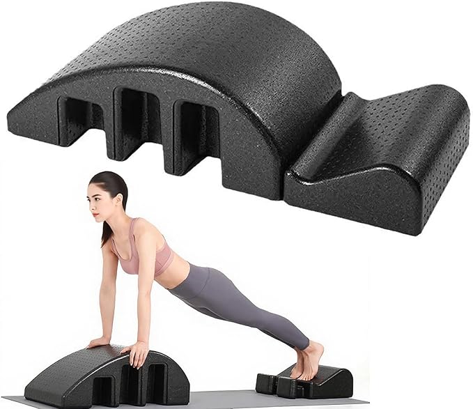 Pilates Spine Corrector Arc Barrel for Back Flexibility, Core Strength & Posture Support, Spinal Corrector Pilates Foam in Black