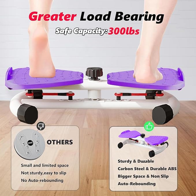 Waist Twisting Machine Exercise, Ab Twisting Board for Exercise, Adjustable Waist Twisting Board Exercise Machine with 300 lbs Weight Capacity