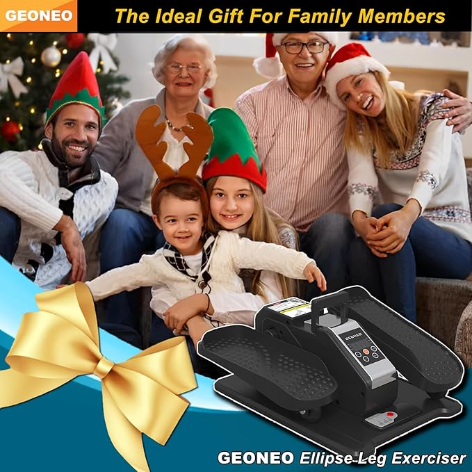 Under Desk Elliptical Machine, Electric Elliptical Exerciser for Senior, Quiet and Small Electric Seated Pedal Exerciser for Home with Remote Control and 12 Adjustable Speeds