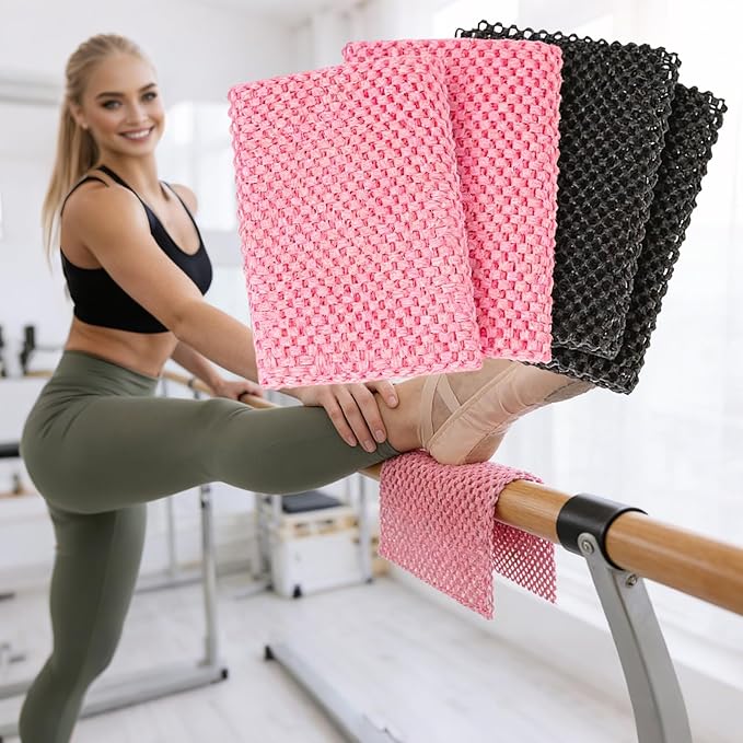 Non Slip Pilates Mat, Grip Workout Hand Pads, 4 Piece Fitness Cushions with Anti Skid, Foam Exercise Palm Guards, Strength Training Pads with Textured, Gym Accessory Set for Home