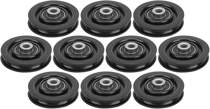 10Pcs Nylon Iron Fitness Bearing Pulley, Home Gym Attachments, Universal Strength Training Accessory with Smooth Movement, Durable Nylon Pulley for Exercise Equipment and Garage Do