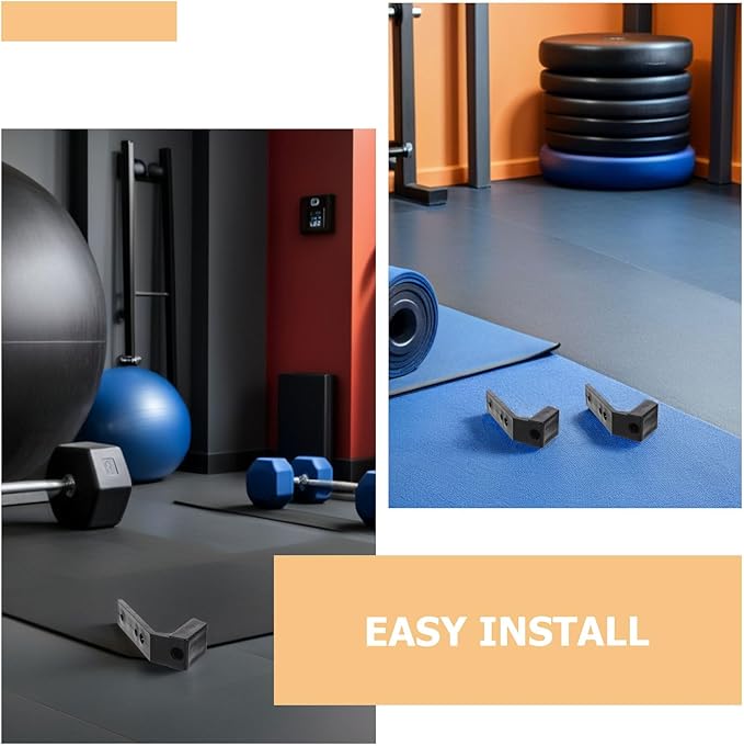 BESTonZON 10pcs Barbell Squat Rack J Hooks Heavy Duty Plastic Resistance Bands Holder Power Rack Attachments Weight Storage for Home Gym Strength Training
