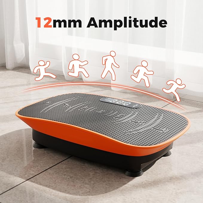 GYMAX Vibration Plate Exercise Machine, Vibration Plate with 10-Level Intensity, LED Display & Remote Control, Body Vibrating Plates Stand Shaking Platform Fat Burning Machine