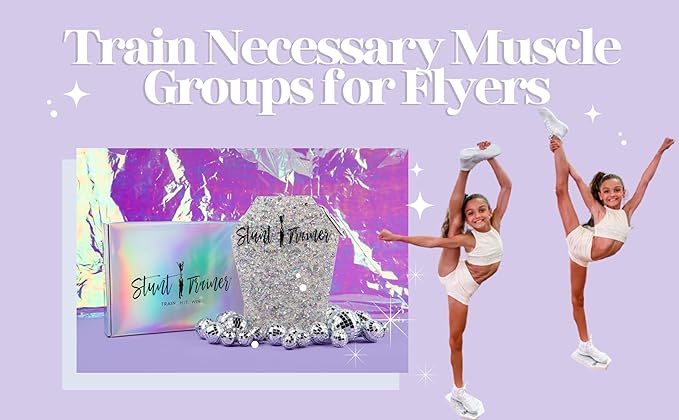 Stunt Trainer Flyer Cheer Balance Board for Cheerleader Balance & Flexibility Core Strength Training - Cheer Balance Trainer Stunting Practice Board Cheerleading Equipment for Flyers, Grey