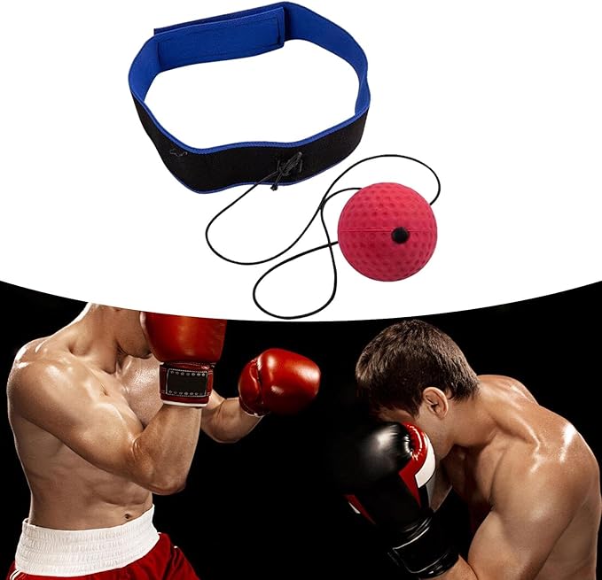 Boxing Reflex Ball Headband Set Adjustable Reaction Balls Boxing Ball on A String, Punch Fight Ball for Exercises, MMA