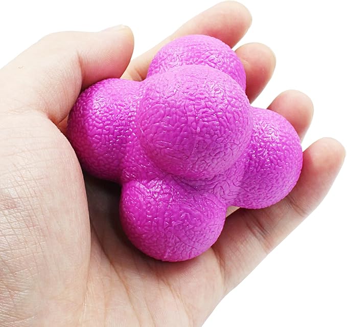 2 Pack Reaction Balls Agility Training Ball Hand Eye Coordination Training Sports Reaction Speed Multiside Reaction Ball