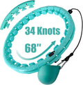 34 Knots Weighted Workout Hoop Plus Size, Smart Waist Exercise Ring for Adults Weight Loss