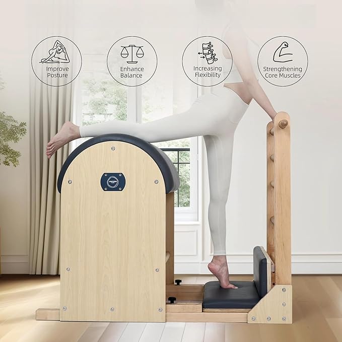 Ladder Barrel Pilates Equipment, Pilates Exercise Equipment for Building Strength and Flexibility, Strength-Training Tool, Workout Equipment for Home Pilates Gym or Studio Use