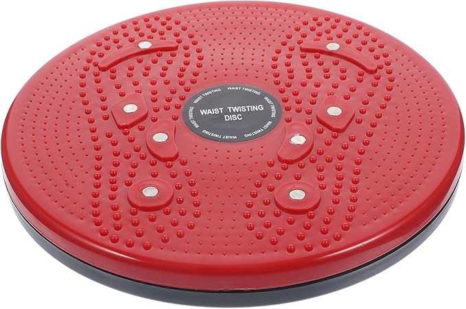 GLEAVI Rotating Waist Twisting Disc Small Red Board with Foot Massage for Home Fitness and Abdominal Exercise