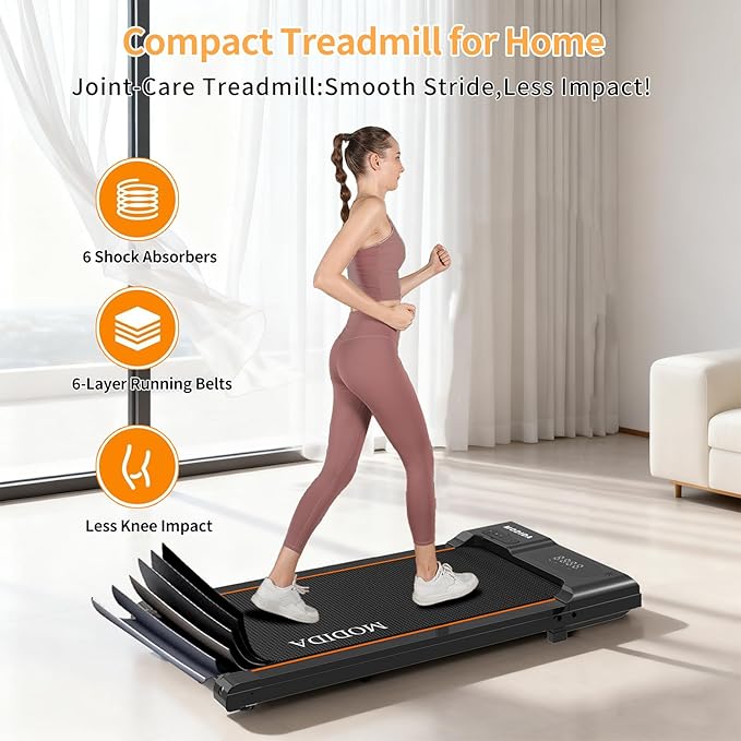3 in 1 Walking Pad Treadmill with Handle | 1.5HP Under Desk Treadmill for Home Office | Foldable Compact Walking Jogging Running Machine | 220LBS Capacity, ≤45dB Quiet Treadmill