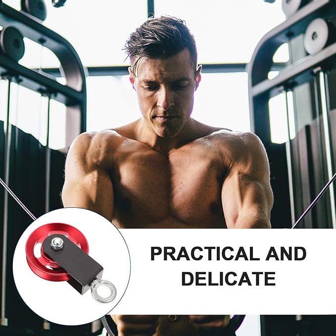 Aluminum Alloy Gym Pulley Wheel Fitness Accessory Silent Lifting Bearing Pulley for Cable Workout and Strength Training Equipment Attachments
