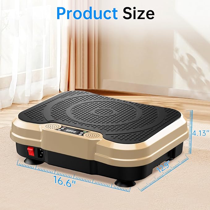 Vibration Plate Exercise Machine,Vibration Plate for Lymphatic Drainage Power Vibration Plate Machine Support 450 Lbs 250 Adjustable Speeds,Vibrating Plate Shake Plate Weight Loss