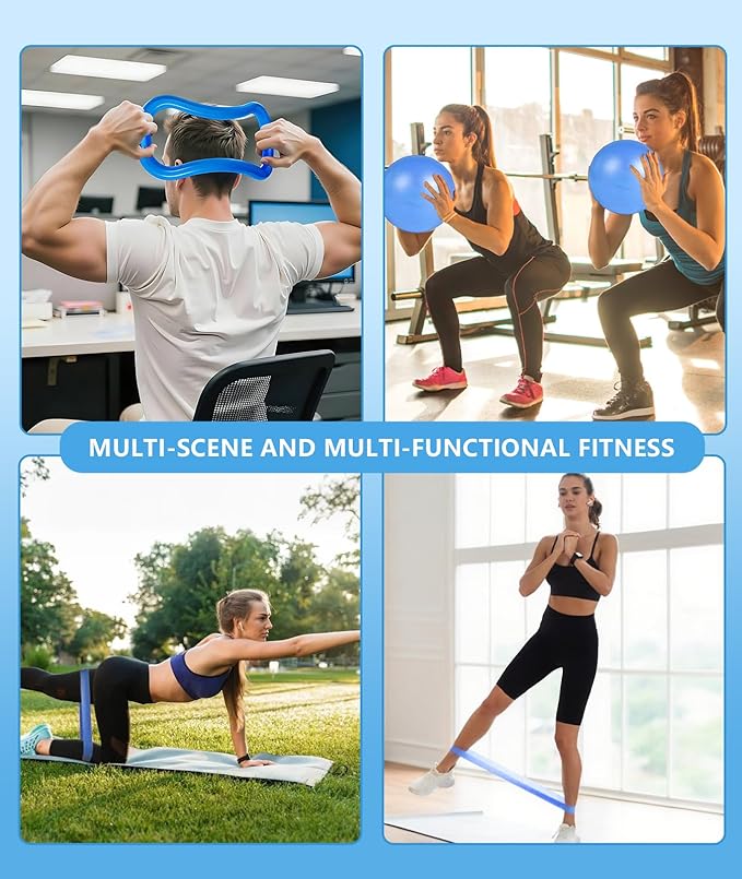 Pilates Ring Set with Adjustable Resistance