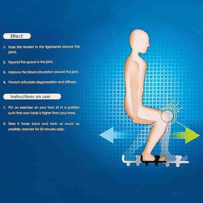 Knee Glide Exerciser, Elderly Leg/Knee/Foot Exerciser Physical Therapy Lower Extremity Exerciser for Fitness Rehab Gym Equipment Elderly, Ideal Knee Rehab Tool After Stroke
