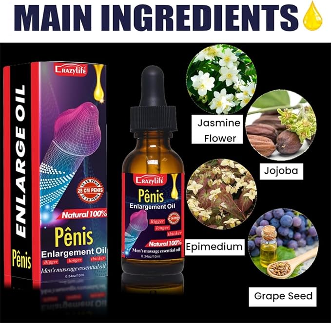 Men's Massage Enlarge and Enlargement Oil – 10ml Bottle