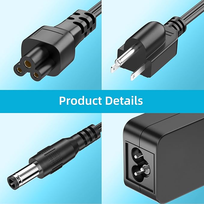 Power Cord for Peloton Exercise Bike 12V4.17A AC/DC Adapter Replacement Peloton Exercise Bike Model: PLTN-RB1VO PLTN-RB1V1 PLTN-RB1VQ