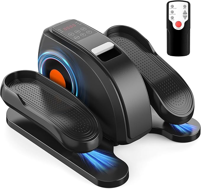 NEWBULIG Under Desk Elliptical Machine, Ellipse Leg Exerciser As Seen On TV with Remote Control, 12 Adjustable Speeds