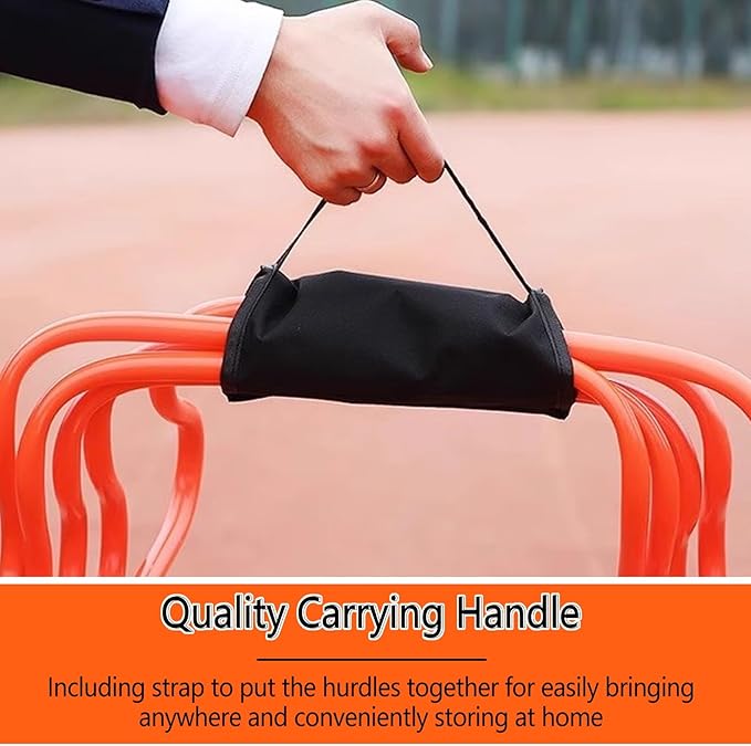Agility Training Mini Hurdles, Lightweight Portable Agility Speed Hurdles, Soccer Training Equipment with Carry Bag, for Indoor and Outdoor Sports(15cm/6in)