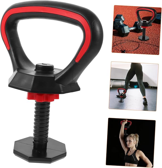 Milisten Adjustable Kettlebell Handle Set Ergonomic Powder Coated Kettlebell Equipment for Strength Training and Fitness Workouts