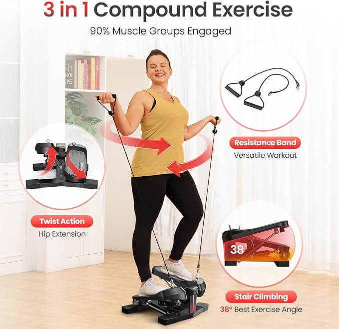 FLYBIRD Vibration Plate Exercise Machine & Stair Stepper for Exercise