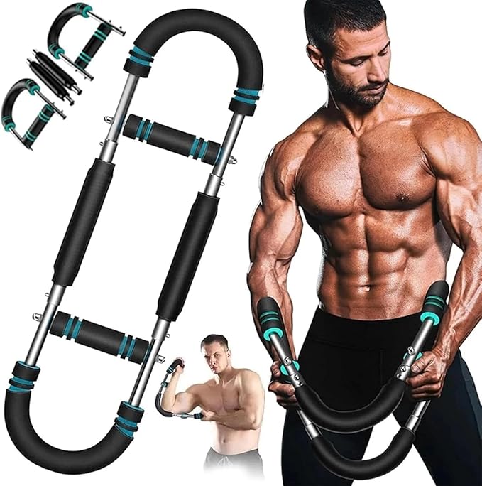 Twister Arm Trainer, 60-110Lb Adjustable Chest Workout Device, Detachable Chest Shoulder Expander Exerciser, Upper Body Strength Training Equipment for Home & Gym