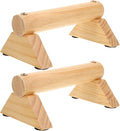 PRETYZOOM Push-up Bars with Non-slip Pads, Pine Wood Pushup Stands 21x13x8.7cm, Household Workout Equipment for Arm and Chest Strength Training