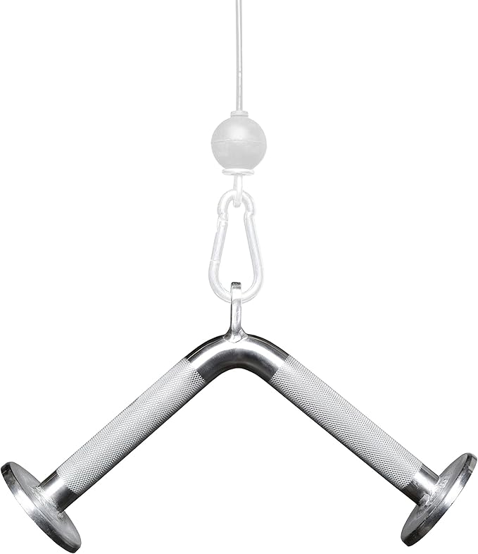 REP Fitness LAT Pulldown and Low Row Cable Machine Attachments and Functional Trainer Attachments – Curl Bar, D-Handle, Ankle Cuff, Tricep Rope, Sports Handle, Straight Bar, Row, Chinning Triangle