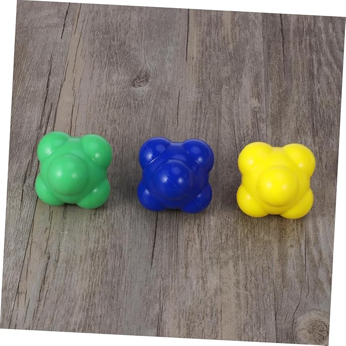 VANZACK Baseball Agility Reaction Ball 58mm Hexagonal Silicone Ball Reaction Training for Hand-Eye Coordination Reflexes