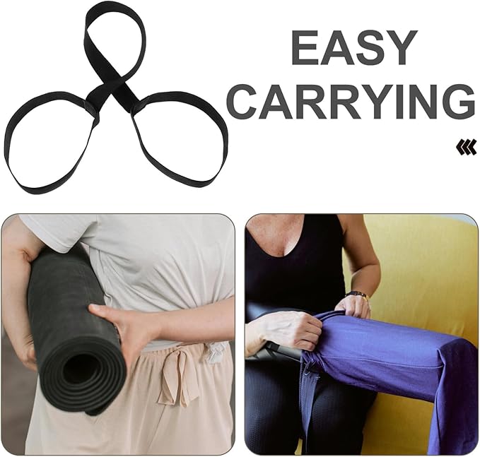 4pcs Yoga Mat Straps for Carrying, Adjustable Non-Slip Sling 31 Inch Yoga Mat Carrying Straps