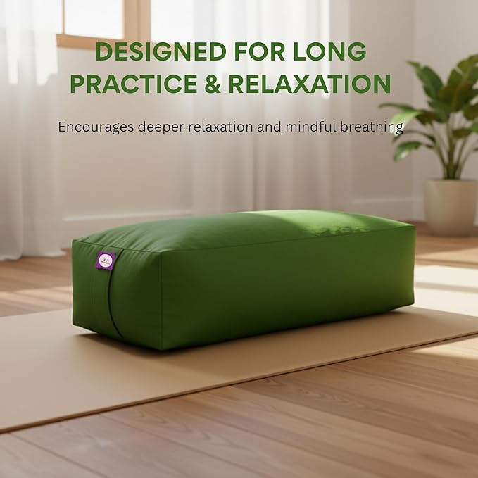 Rectangular Cotton Yoga Bolster, Yoga Pillow, Yoga Cushion, Yin yoga Bolster, Iyengar yoga bolster