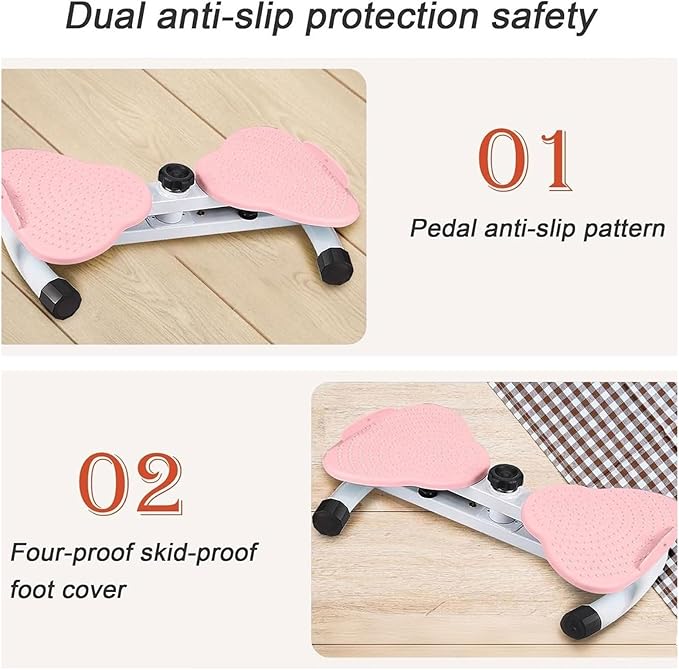 Waist Twisting Machine, Waist Twister with Drawstring, Multifunctional Magnetic Balance Board Body Shaping Twister Exercise for Women Weight Loss/Cardio ExercisePink,12x53x33cm
