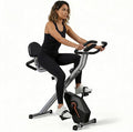 Foldable Exercise Bike Stationary Bikes for Home, 5 IN 1 Indoor Workout Bike, Cycling Bike with 16-Level Quiet Magnetic Resistance, 6.6 LBS Flywheel and 300LBS Capacity for Senior and Home Workout