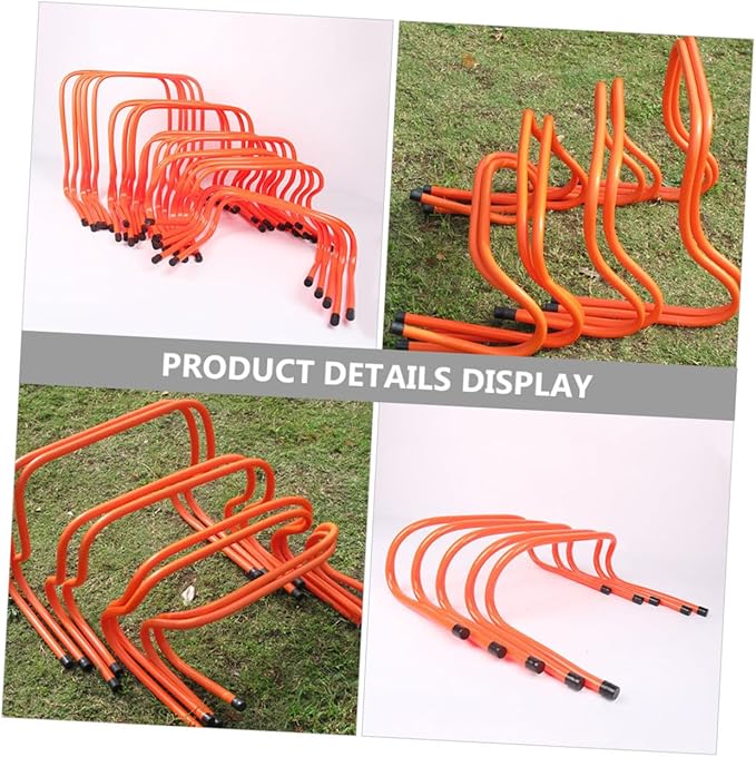 2pcs Speed Hurdles Training Equipment 15cm Plastic Wear-Resistant Agility Hurdles Professional Track Running Accessory for Soccer Football Fitness