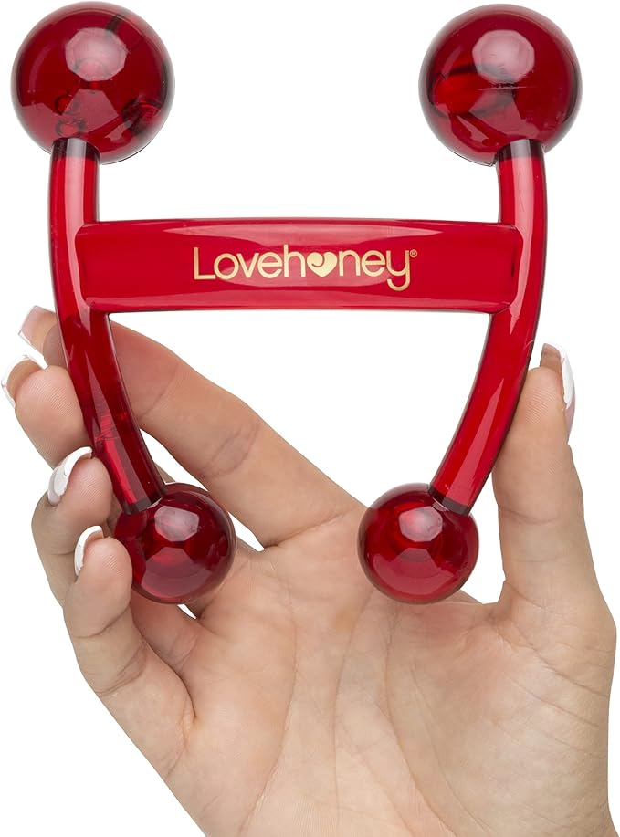 Lovehoney Oh! Body Massager Handheld Tool | Massage Tool for Back, Neck & Shoulders | Easy Grip Smooth Ergonomic Handle | Red