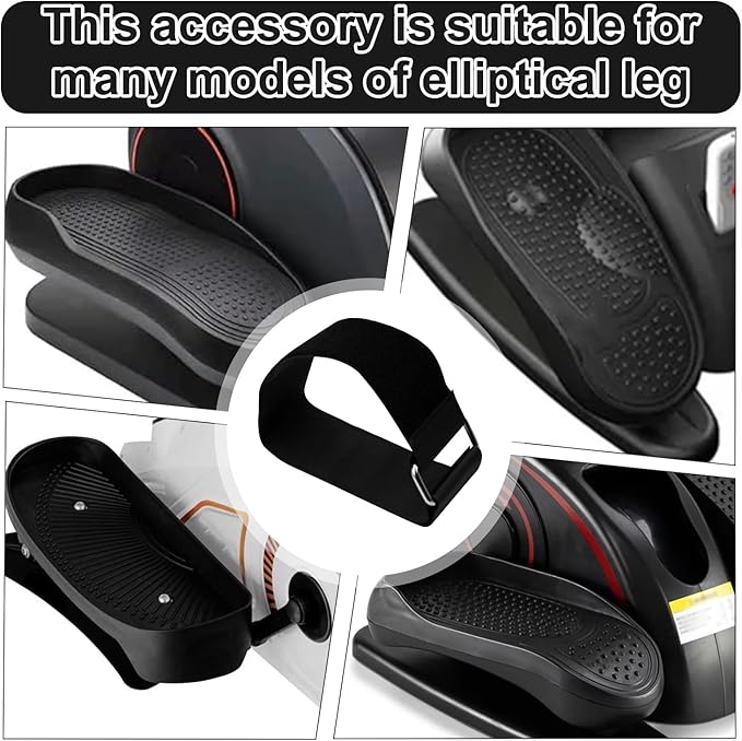 2pcs Ellipse Leg Exerciser Machine Pedal Straps, Traction Bands for Under Desk Elliptical Peddler Foot Exercises Machine Band Replacement for Seniors Fitness Home Office Accessories