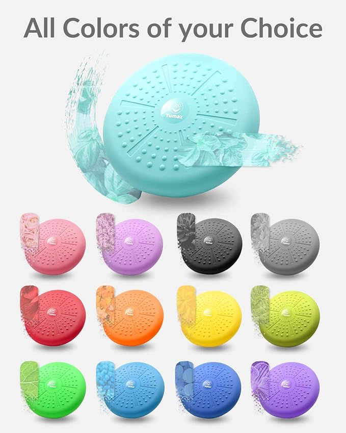 Tumaz Wobble Cushion - Wiggle Seat to Improve Sitting Posture & Stay Focused for Sensory Kids, Balance Disc to Core Strength & Flexible Seating [Extra Thick Balance Board, Pump Included Wobble Board]