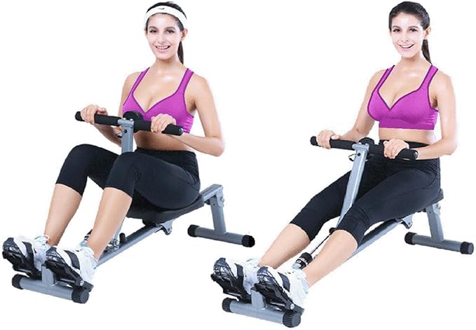 Rowing Machine X-Factor Rower Paddling Ab Crunching 8 Adjustable Resistance Exercise with Monitor.