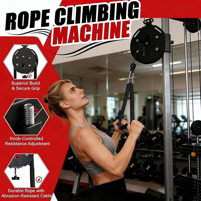 Endless Rope Trainer | Adjustable Resistance Trainer Machine For Home Gym | Suspension Endless Rope Pulley| 330lb Load Capacity, 30kg Max Resistance For Full Body Workout,Strength Training