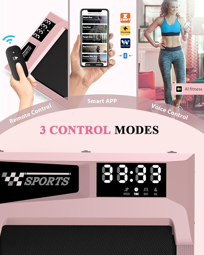 WELLFIT Foldable Treadmill with Incline, 320 LBS Capacity Walking Pad with Handle Bar, Portable Walking Pad Treadmills for Home, Under Desk Treadmill with App & Remote Control, Wide Belt, LED Display