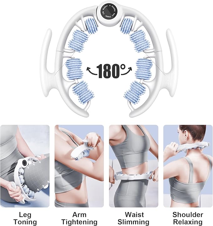 COSTWELL Cellulite Massager, Cellulite Remover Muscle Roller,360° Deep Tissue Massager for Leg, Neck,Calves, Arm,Thighs, Back,Manual Massager Foam Roller Fascia Massage Tool for Muscle Relieve. (Blue)
