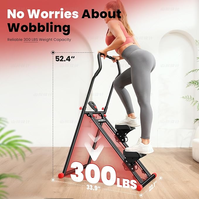 BODYRHYTHM New Stair Stepper for Home Gym Exercise, Vertical Climber Machine for Full Body Workout, Foldable Cardio Exercise Machine, Stair Climber with Adjustable Handlebar & Pedals