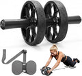 VINSGUIR Ab Roller Wheel for Beginners to Pros, Ab Roller with Adjustable & Detachable Resistance Band, Core Workout Equipment for Home Gym, Abdominal Wheel with Exercise Guide and Knee Pad, Men Women