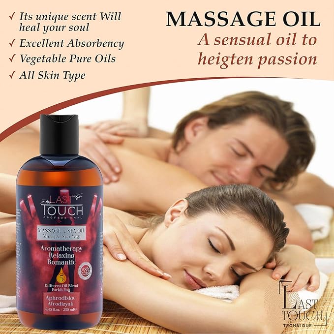 Aphrodisiac Massage Oil for Couples - Massage Oils for Date Night - Massage Oil for Massage Therapy -Aromatherapy Oil for Intimate Moments -Aphrodisiac Massage Oils - Muscle Relaxer Oils 8.45 Fl Oz.