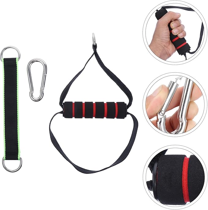 Alasum Fitness Handle Cable Machine Attachment Resistance Band Handle Dual-Purpose Workout Grip for Strength Training and Pull-up Exercises Home Gym Equipment