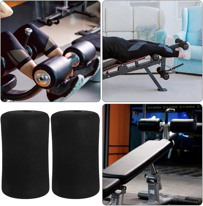 4Pcs Foam Pad Replacement Sleeve for Gym Exercise Equipment Comfortable Sponge Cover for Ab Training and Leg Extension Machines