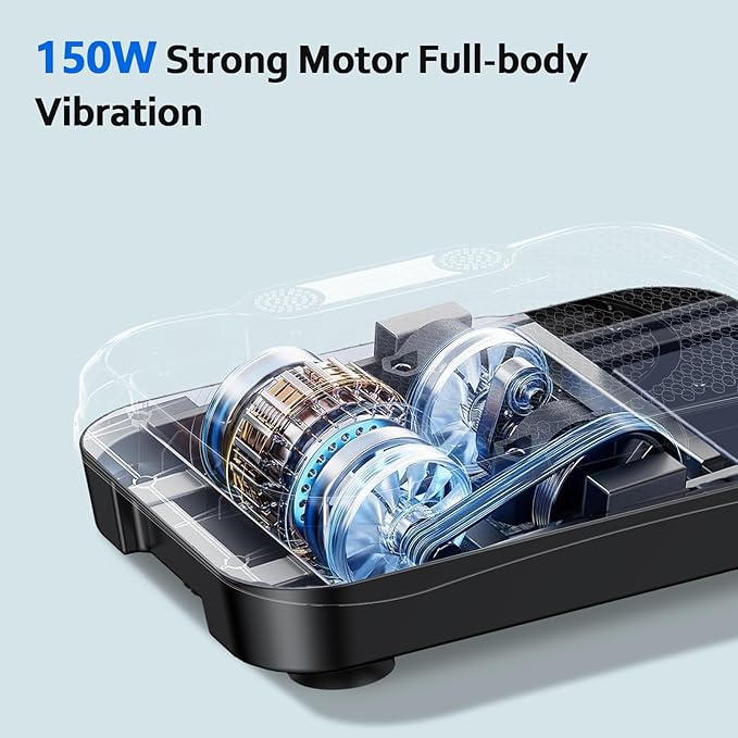Vibration Plate Exercise Machine, Vibrating Platform for Lymphatic Drainage Weight Loss, 250 Speeds Full Body Workout Vibrated Plates Fitness Platform for Home Women Men